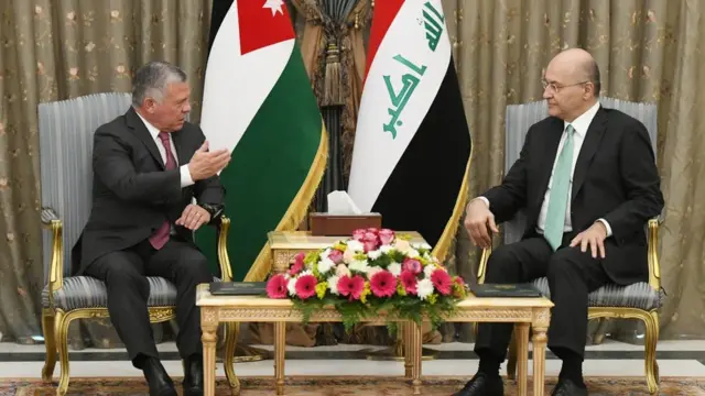 العاهل الأردني الملك عبد الله الثاني والرئيس العراقي برهم صالح