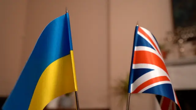 прапори Британії і України