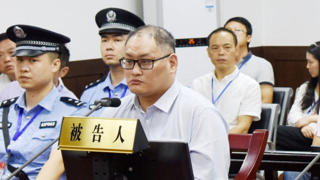 9月11日上午，被告人李明哲颠覆国家政权一案在湖南省岳阳市中级人民法院一审公开开庭审理。图为庭审现场。