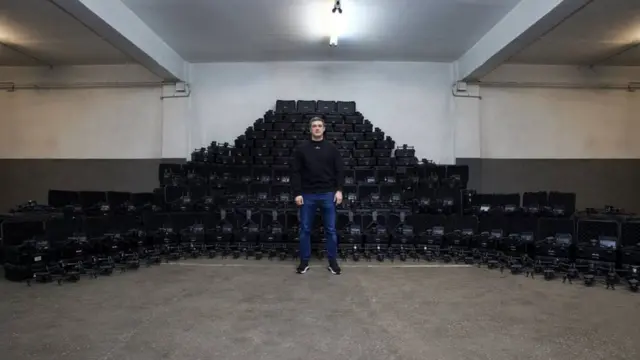 Mykhailo Fedorov with drones