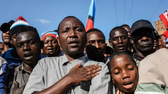Des partisans du Chadema lors d'un rassemblement en août à Dar es Salaam, Tanzanie
