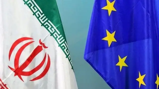 پرچم های ایران و اتحادیه اروپا