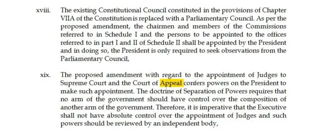 මංගල සමරවීර හිටපු අමාත්‍යවරයා ගොනු කළ පෙත්සමෙන් කොටසක්