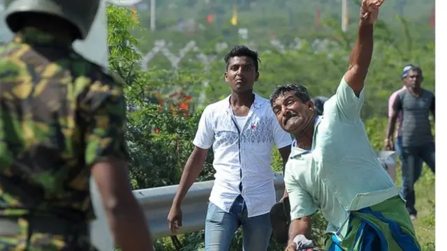 سری لنکا احتجاج