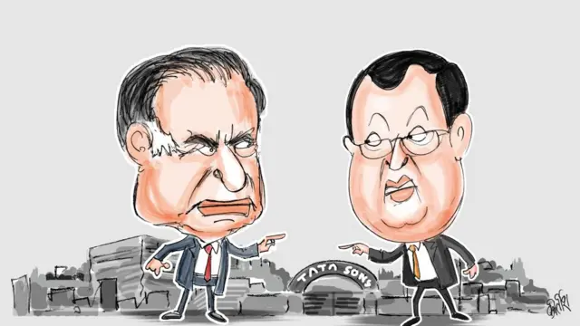 रतना टाटा और सायरस मिस्त्री कार्टून