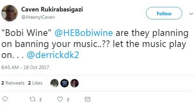Bobi Wine social media reaction