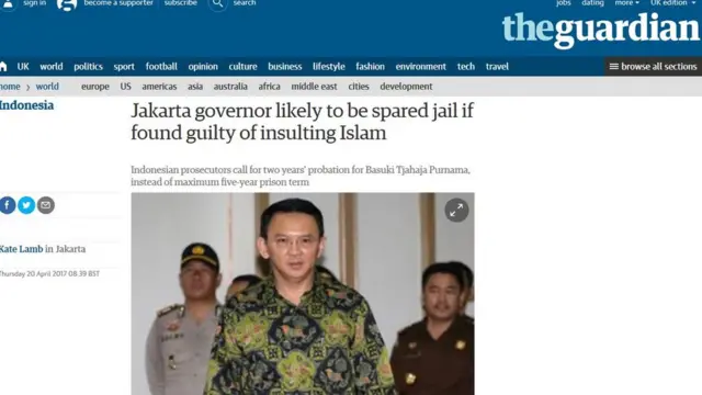 The Guardian, Ahok