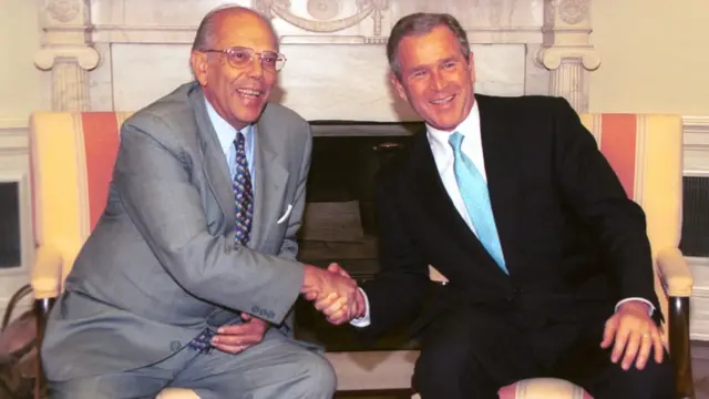 Jorge Batlle con George W. Bush.