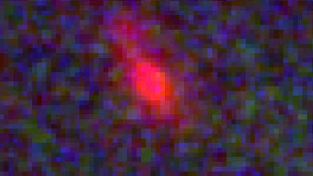Imagen de una de las galaxias estudiadas, que aparece pixelada