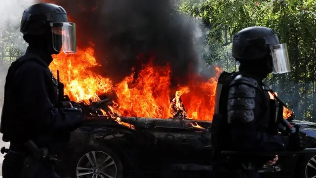 Протест в Париже