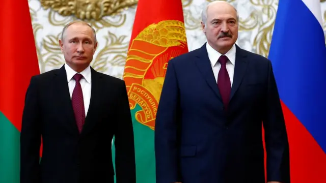 Владимир Путин и Александр Лукашенко
