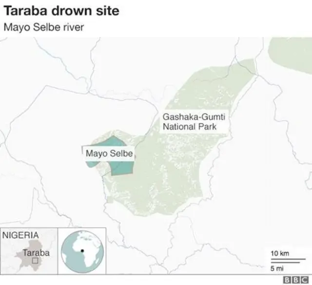 Dis na map of wia di drown happun