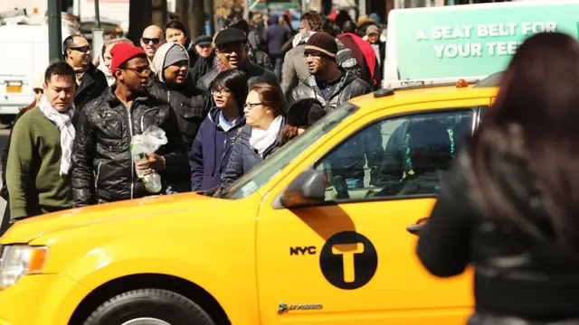 Peatones en una calle de Nueva York en 2014.