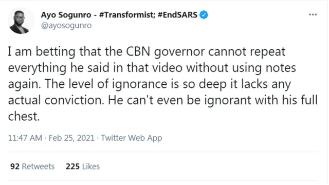 "CBN Governor cryptocurrency"