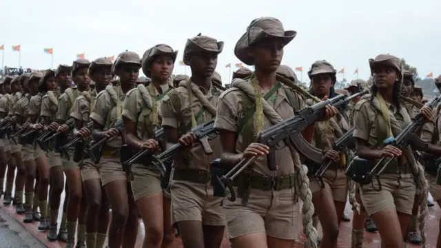 ኣባላት ሰራዊት ኤርትራ ኣብ ምርኢት ጽምብል ናጽነት 2019