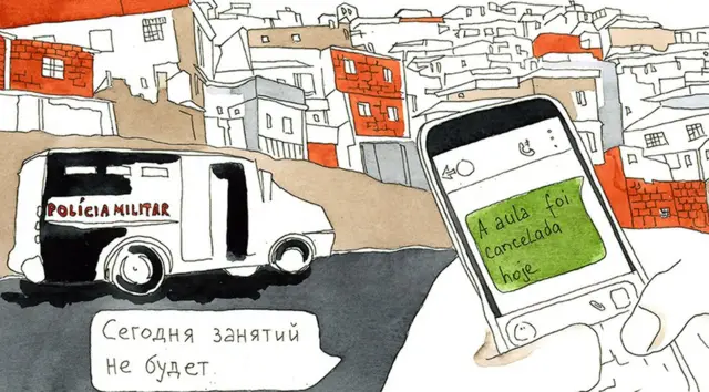 рисунок полицейской машины в фавеле