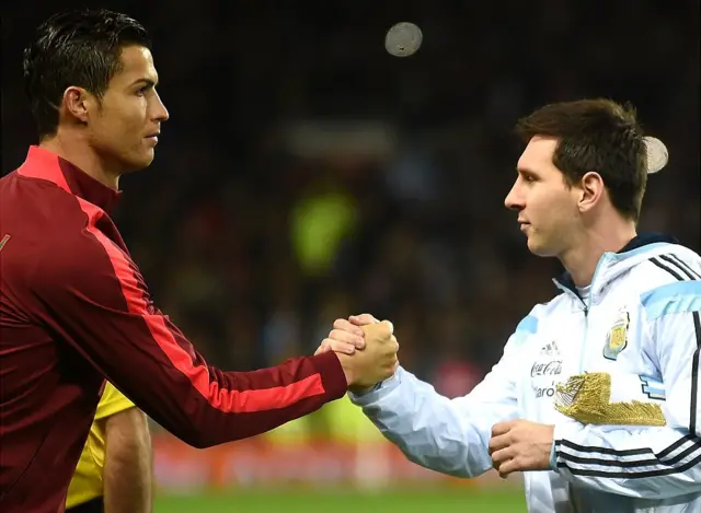 Cristiando Ronaldo y Lionel Messi