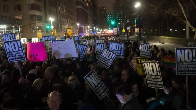 Protesta contra Trump en Nueva York