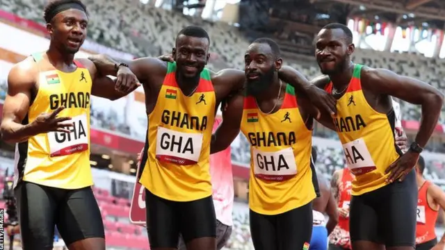 Ghana 4x100m relay team of Emmanuel Yeboah, Joseph Paul Amoah, Sean Safo-Antwi and Benjamin Azamati-Kwaku
