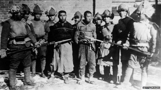 1931年に旧満州国で撮影された戦争捕虜たち