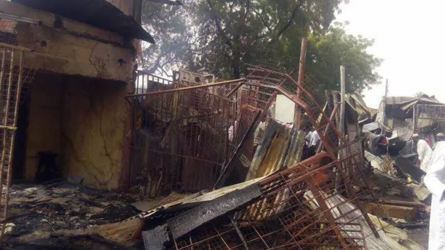 Fire burn Azare main market for Bauchi, Nigeria