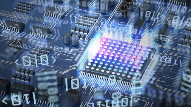 Ilustración de computación cuántica