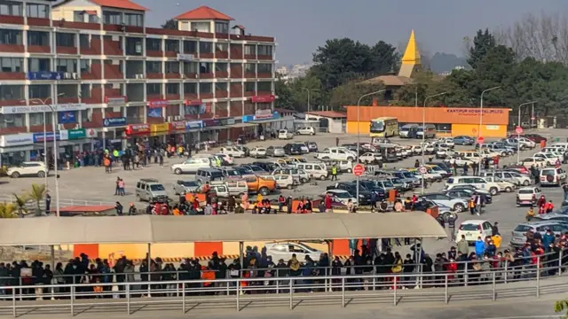 त्रिभुवन अन्तर्राष्ट्रिय विमानस्थलमा यात्रुहरू