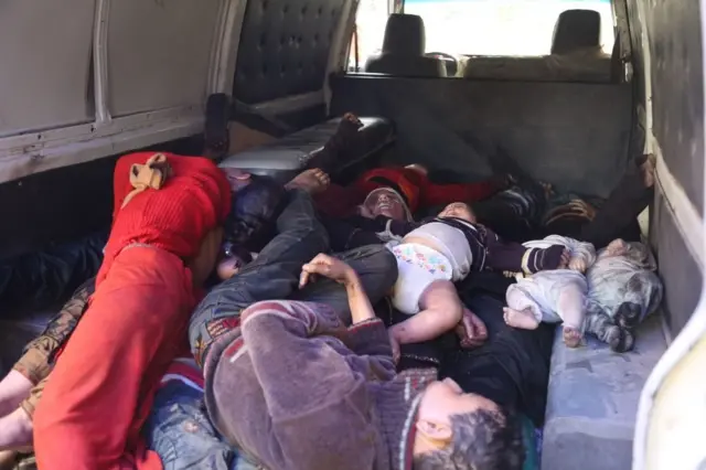 صور للهجوم الكيماوي المزعوم من قبل القوات الحكومية السورية على دوما في الغوطة الشرقية بريف دمشق. 8 أبريل/نيسان 2018