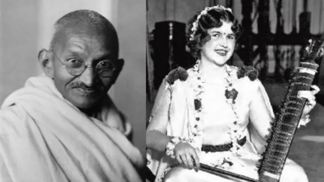 મહાત્મા ગાંધી અને નીલા ફ્રેમ કૂક