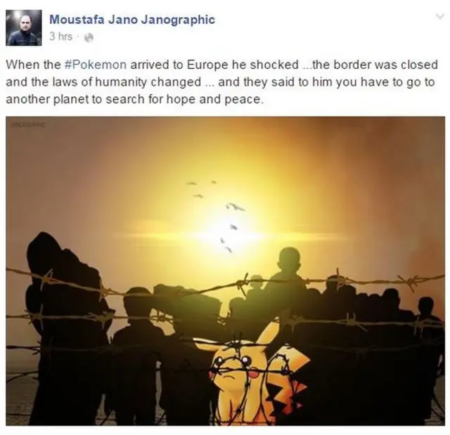 「欧州に到着したポケモンはショックを受けた。国境が閉ざされ、人権法は書き換えられていたのだ……そして、希望と平和は別の星で探せ、と告げられた」