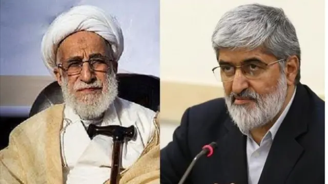 علی مطهری و احمد جنتی. آقای مطهری خواستار اعلام دلایل رد صلاحیت اش از سوی شورای نگهبان شده