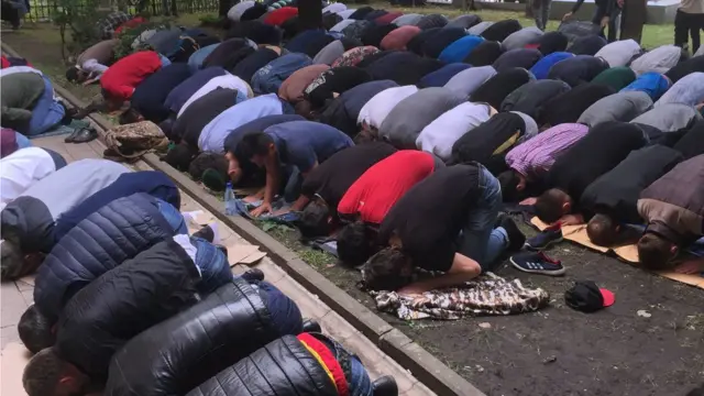 Акция мусульман у посольства Мьянмы