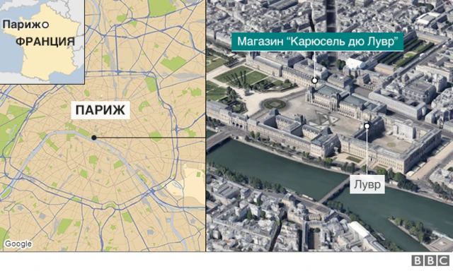 Карта района инцидента