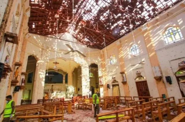 જ્યાં હુમલો થયો હતો તે ચર્ચની તસવીર