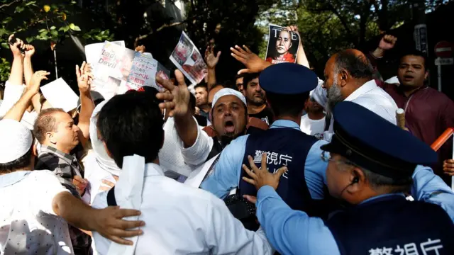 Rohingya, protes, Myanmar, Tokyo