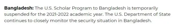 ওয়েবসাইটে এ তথ্যটির ভুল ব্যাখ্যা দিয়েছে বিভ্রান্ত করা হচ্ছে বলে মার্কিন দূতাবাসের একজন মুখপাত্র বলেছেন