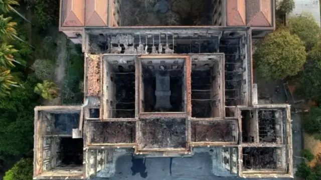 Restos del Museo Nacional vistos desde arriba