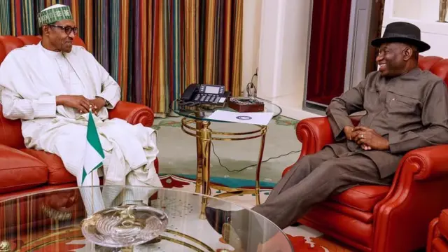 Ganawar da Shugaba Buhari ya da Jonathan a fadar gwamnati