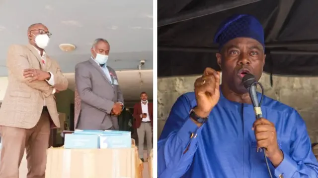 Awọn oṣiṣẹ UCH Ibadan ati Gomina Seyi Makinde