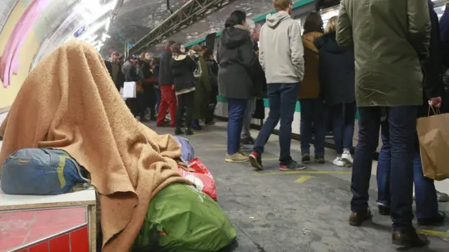 Sin techo en el metro
