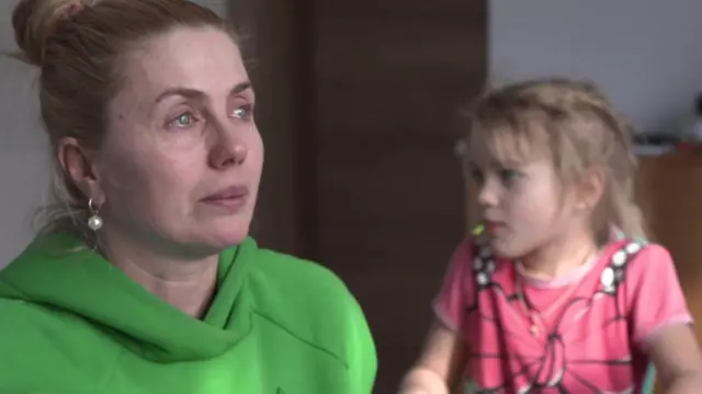 Anna Poliakova y su hija Milenna.