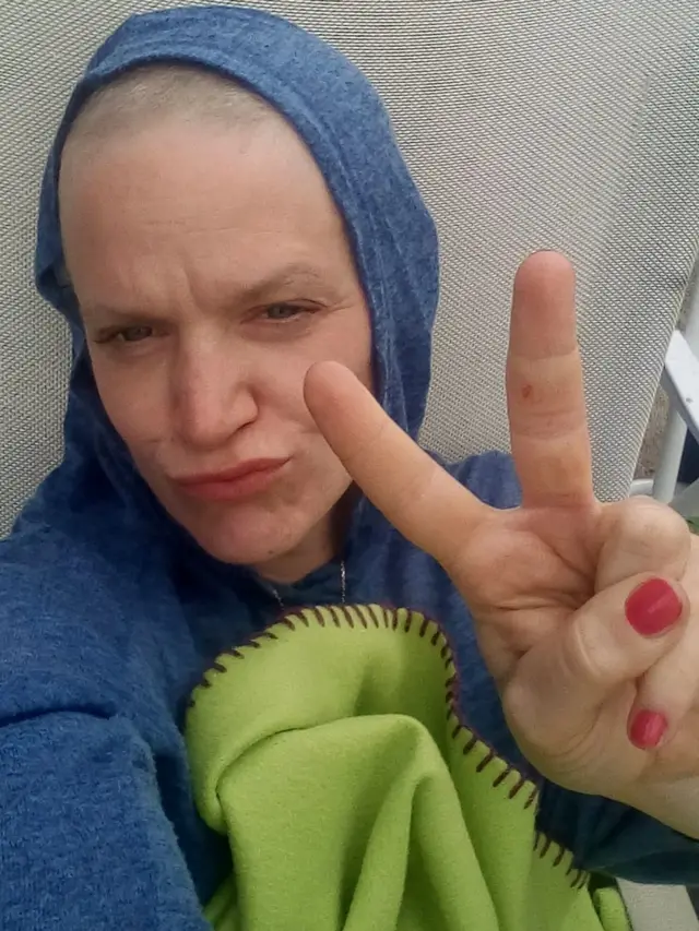 Retrato de Kristina durante el tratamiento