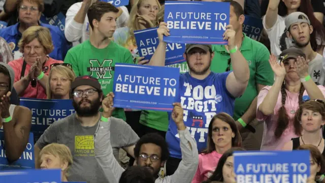Simpatizantes de Bernie Sanders