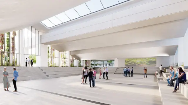 Ilustración de uno de los edificios climatizados del proyecto Cartuja Qanat