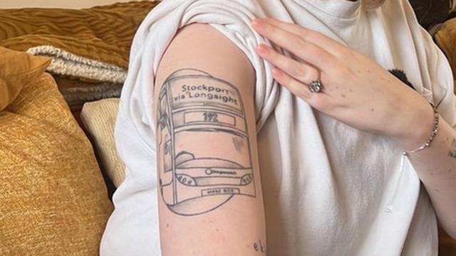 Mini Bus Tattoo On Forearm For Travel Lovers