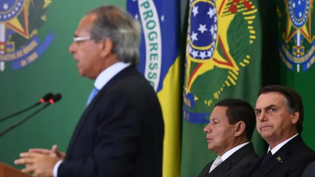 Paulo Guedes, Mourão e Bolsonaro