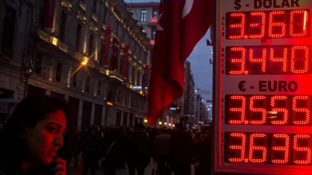İstanbul'da bir döviz bürosu