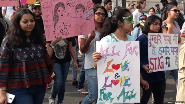 અમદાવાદ પ્રાઇડ પરેડનું એક દ્રશ્ય