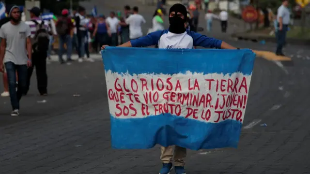Manifestante nicaragüense