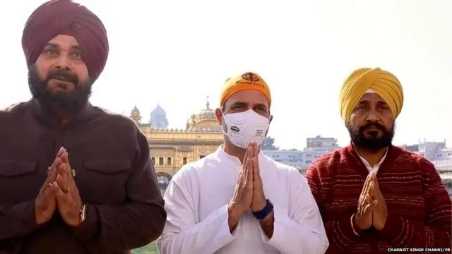 ਨਵਜੋਤ ਸਿੰਘ ਸਿੱਧੂ, ਰਾਹੁਲ ਗਾਂਧੀ, ਚਰਨਜੀਤ ਚੰਨੀ